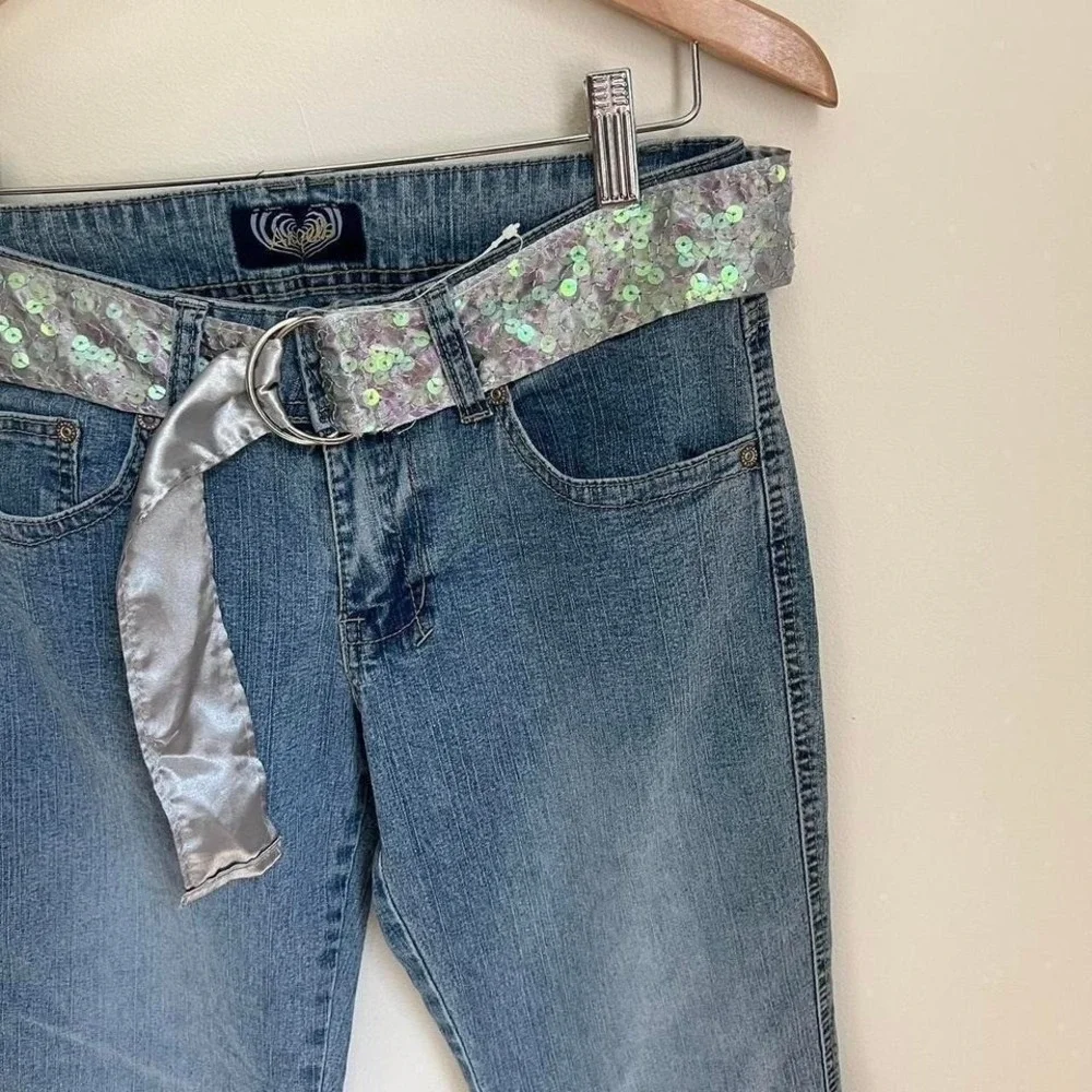 Vintage‎ Y2K Angels Sequin Flare Jeans